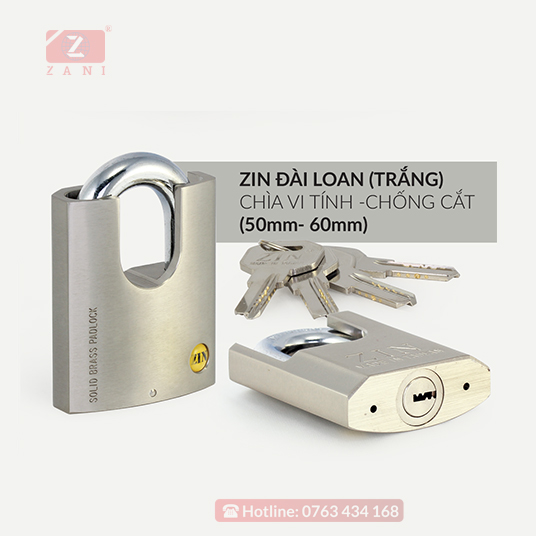 Zin Đài Loan (Trắng) Chìa Vi Tính - Chống Cắt